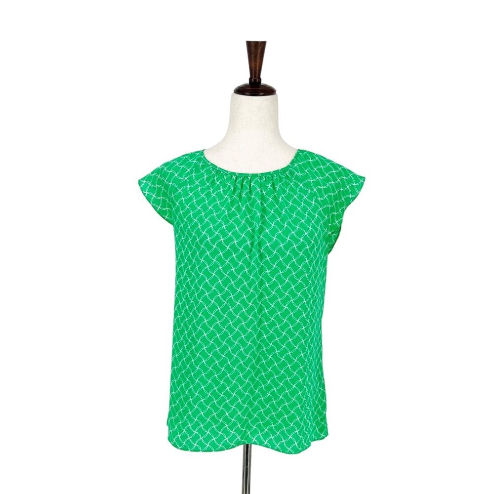 Banana Republic Printed Open Back Blouse | 4